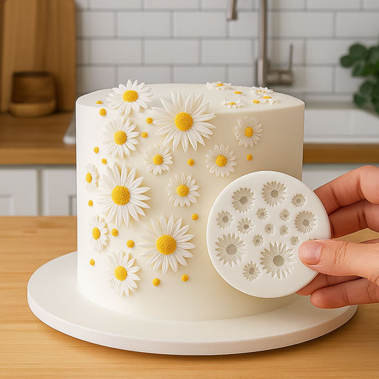 Moule en Silicone Marguerite TUYOBG – Emporte-pièce fleur pâtisserie, fondant, chocolat & décoration gâteau