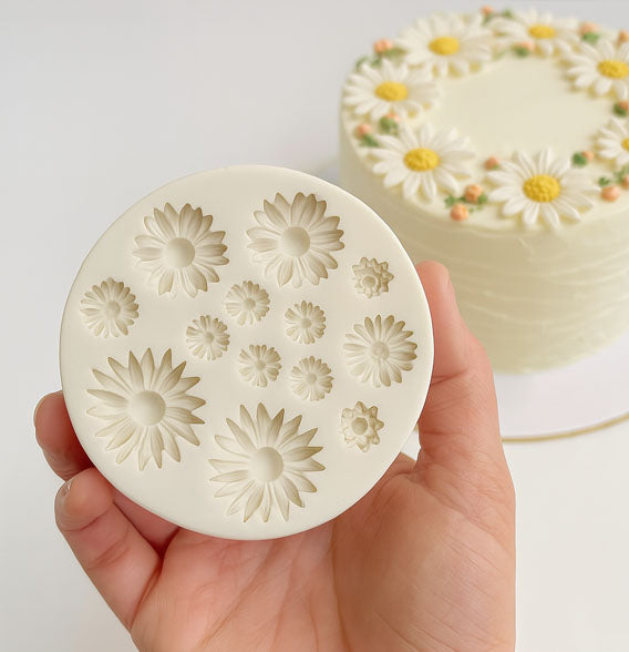 Moule en Silicone Marguerite TUYOBG – Emporte-pièce fleur pâtisserie, fondant, chocolat & décoration gâteau