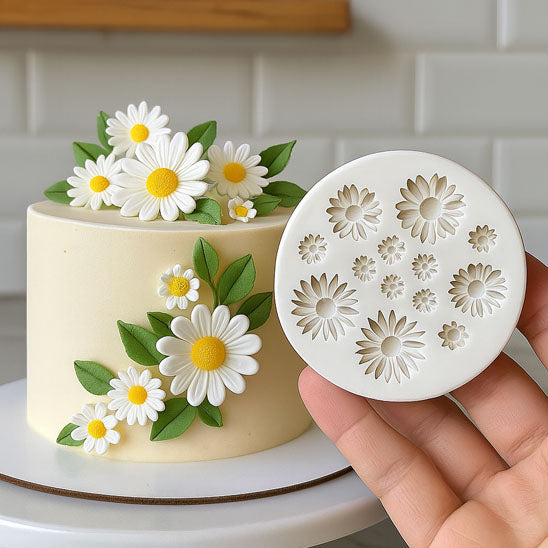 Moule en Silicone Marguerite TUYOBG – Emporte-pièce fleur pâtisserie, fondant, chocolat & décoration gâteau