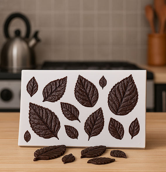 Moule Fondant 3D Feuilles – Emporte-pièce Silicone Alimentaire | KSTEE