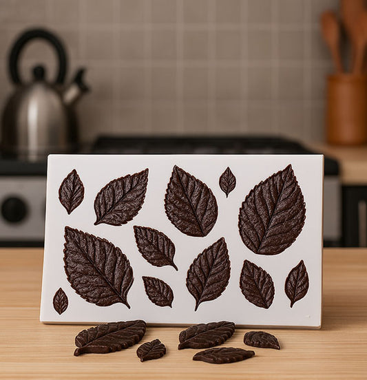 Moule Fondant 3D Feuilles – Emporte-pièce Silicone Alimentaire | KSTEE