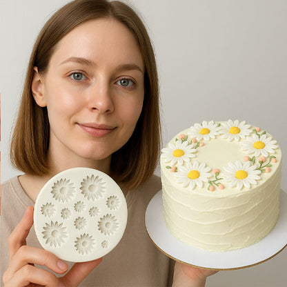 Moule en Silicone Marguerite TUYOBG – Emporte-pièce fleur pâtisserie, fondant, chocolat & décoration gâteau