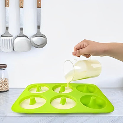 Moule à gateau en silicone vert pour donuts 