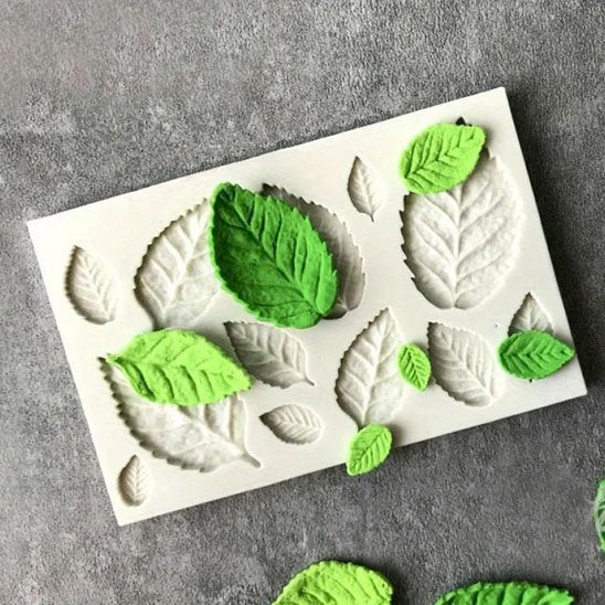 Moules en silicone décorations saisonnières feuilles vertes