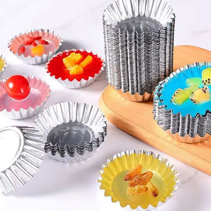 Moule à tartelette ProCuisine avec tartelette au Jello de couleur rouge vif avec pêches