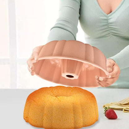 Moule à gâteau en silicone couleur pêche