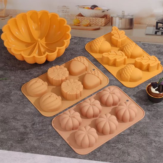 3 Moule gateau Automne Délice  de couleurs variés de teintes automnal