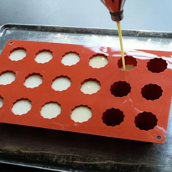 Moules en silicone avec remplissage