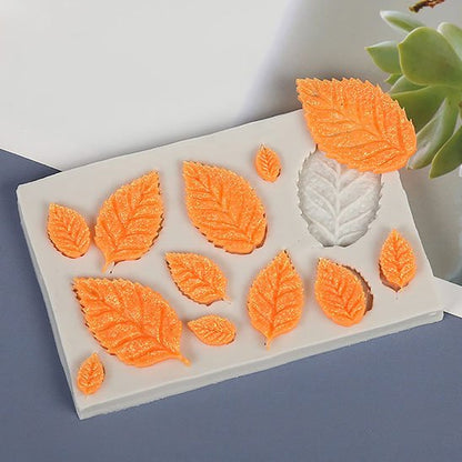 Moules en silicone décorations saisonnières feuilles oranges vifs