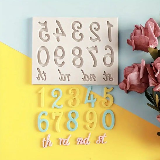 Chiffre sur fond jaune avec roses