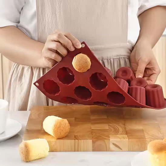 Moules en silicone en démoulage