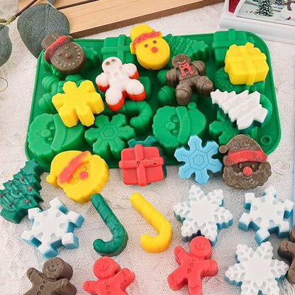 Moule a gateau FestiCook vert avec pleins de décorations